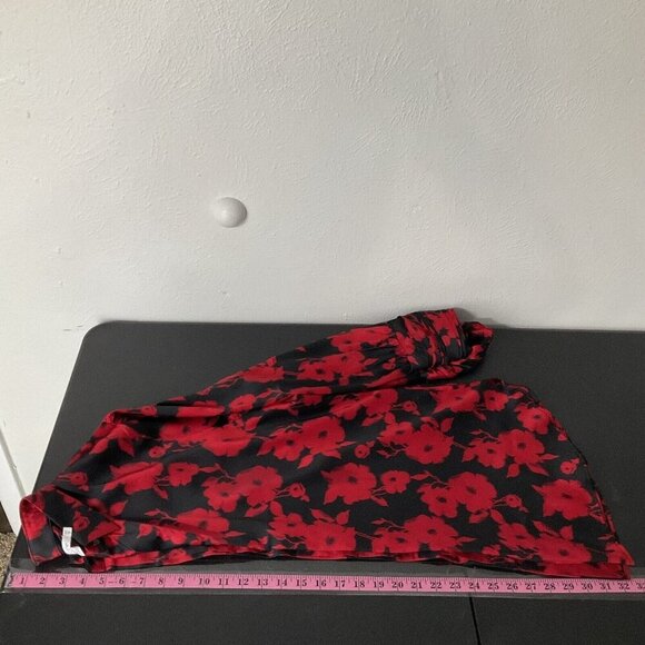 Chico's Top Women XL (3/5) Dark Floral Long Sleeve Button‎ Up Boho Career - Picture 13 of 14